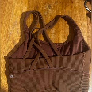 Brown lulu sports bra